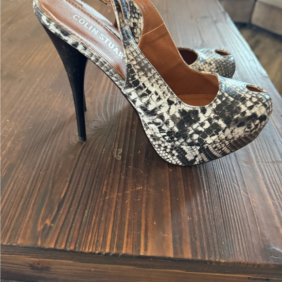 Snakeskin sling back heels - Picture 2 of 4